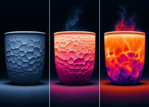 Effect of heat on ceramic cups